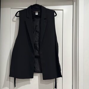 Hazel Black Blazer Vest Size L